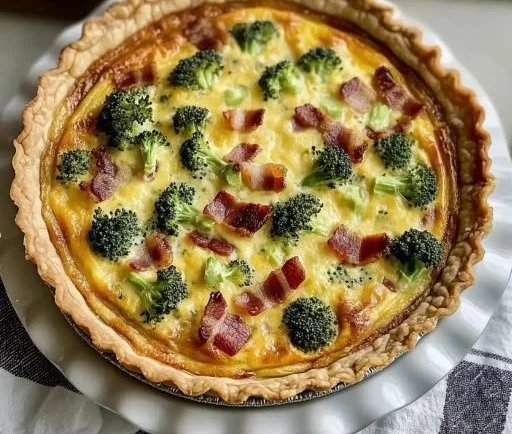 Broccoli Cheddar Quiche
