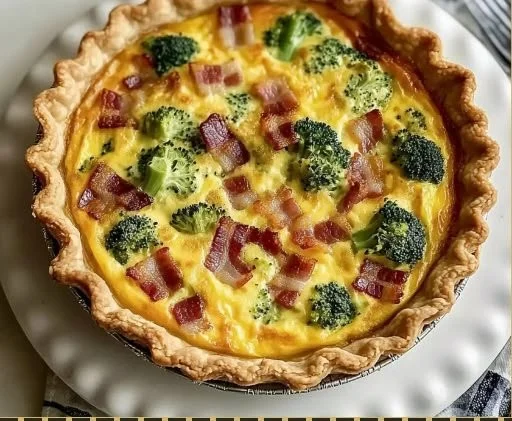 Broccoli Cheddar Quiche