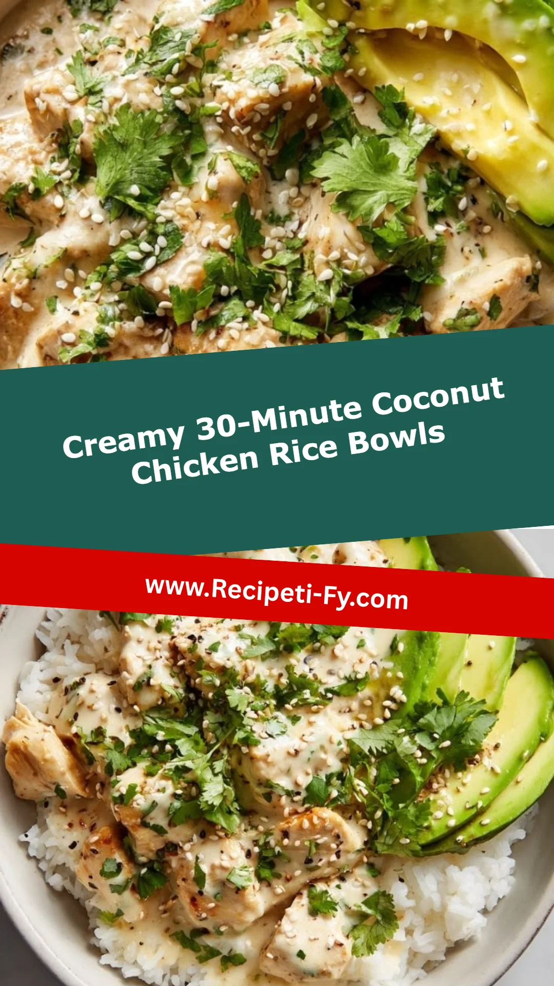 Creamy 30-Minute Coconut Chicken Rice Bowls