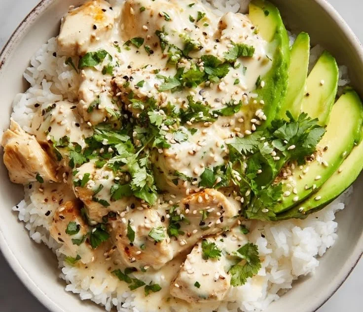 Creamy 30-Minute Coconut Chicken Rice Bowls