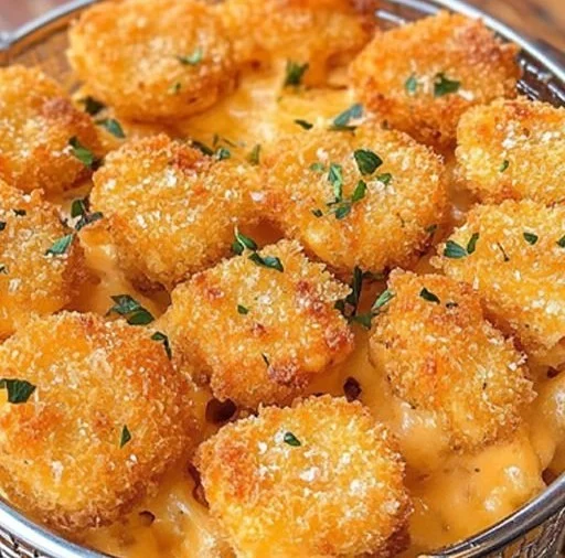 Crispy Fried Mac and Cheese Bites