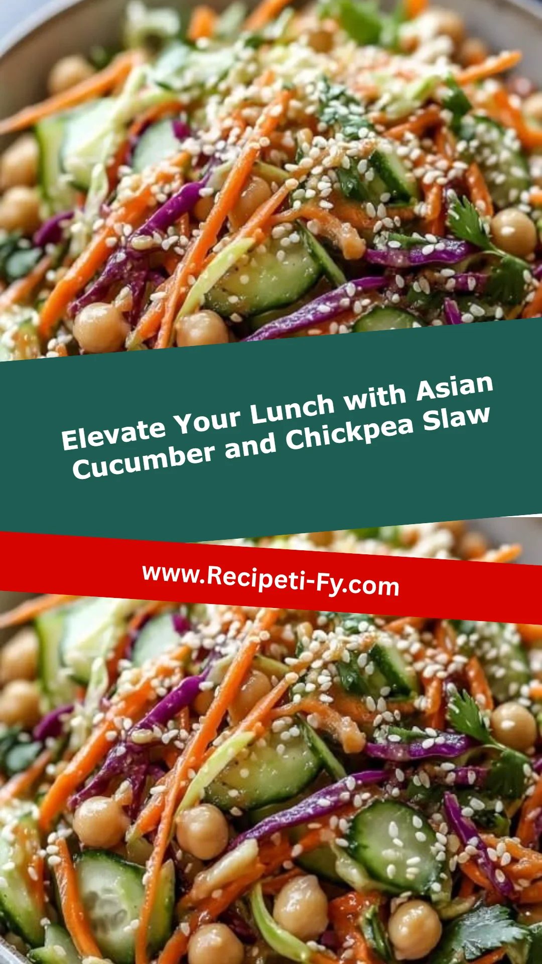 Elevate Your Lunch with Asian Cucumber and Chickpea Slaw