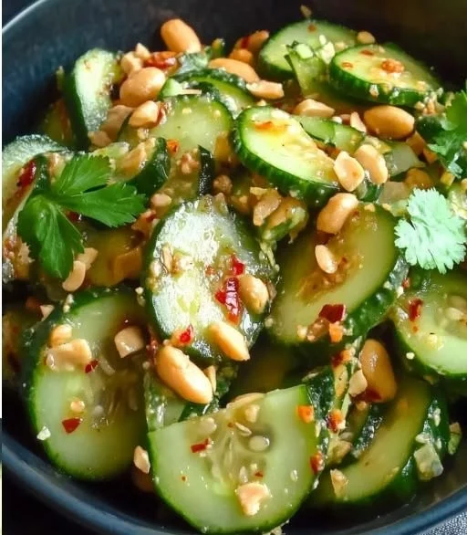 Gluten-Free Spicy Peanut Cucumber Salad for Refreshing Crunch