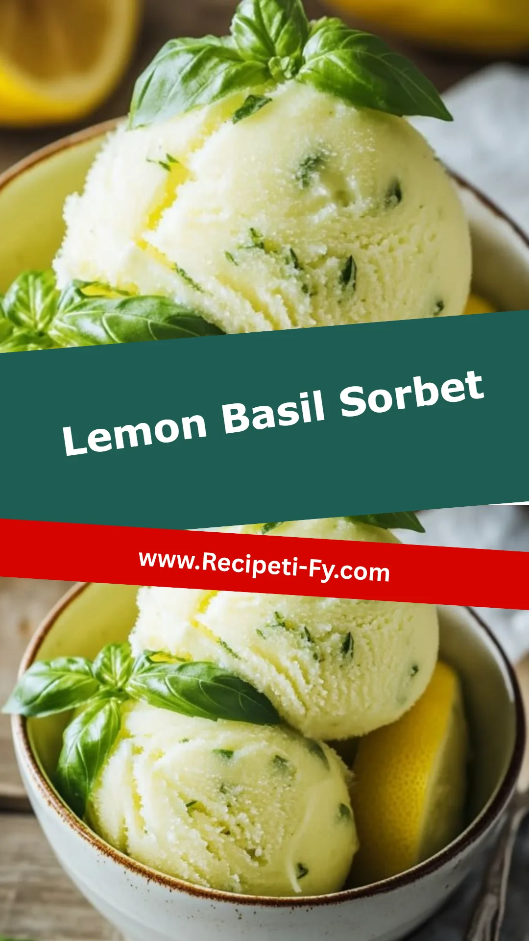 Lemon Basil Sorbet