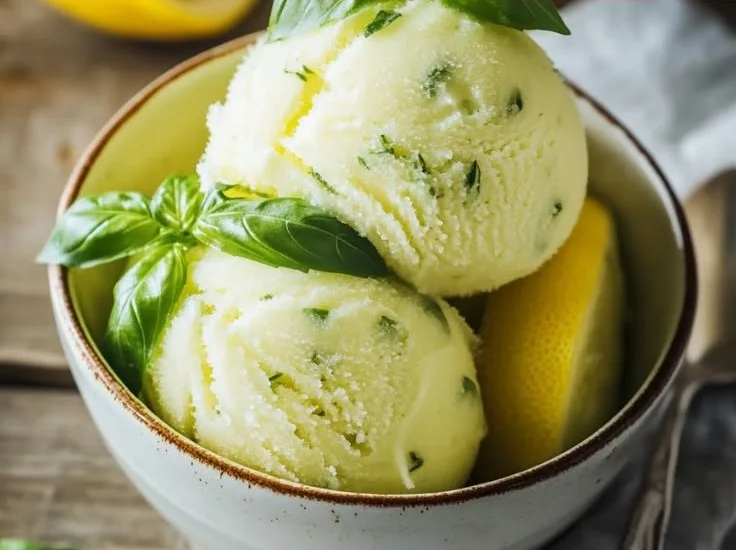 Lemon Basil Sorbet
