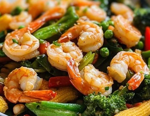 Spicy Shrimp and Veggie Stir-Fry