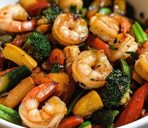 Spicy Shrimp and Veggie Stir-Fry for a Quick, Flavorful Meal