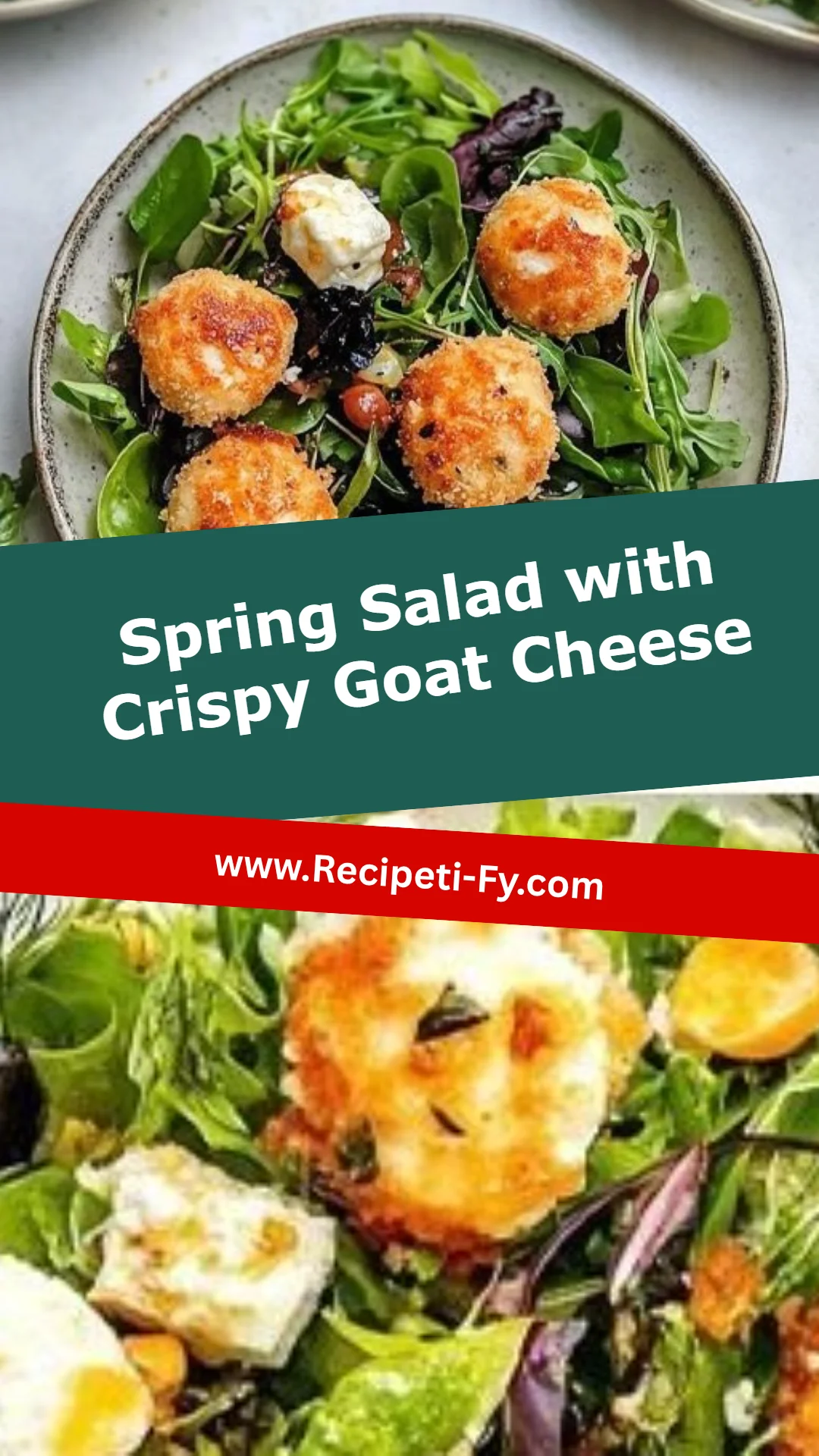 Spring Salad with Crispy Goat Cheese