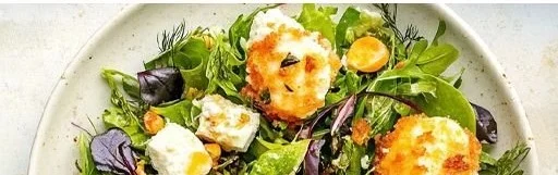 Spring Salad with Crispy Goat Cheese