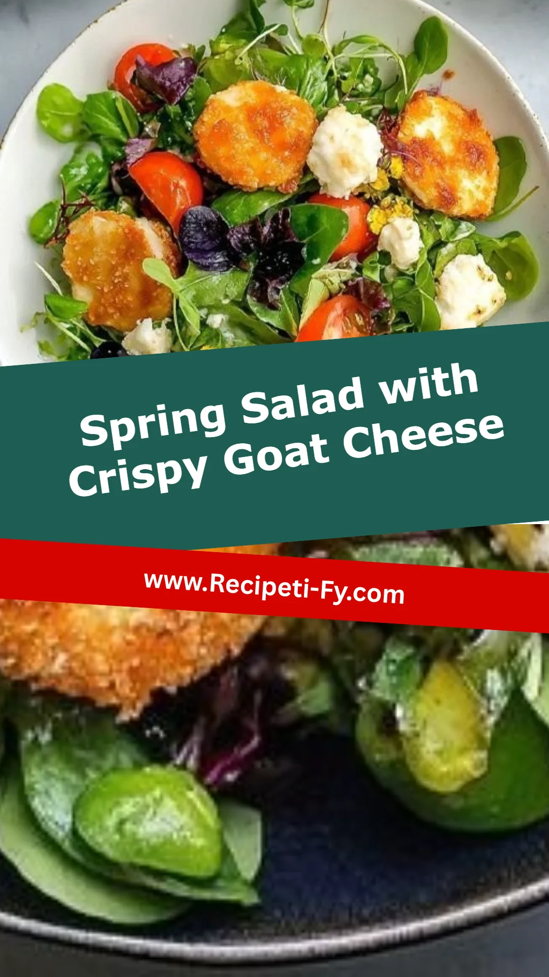Spring Salad with Crispy Goat Cheese