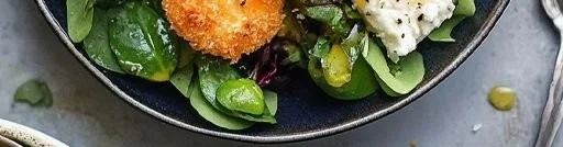 Spring Salad with Crispy Goat Cheese