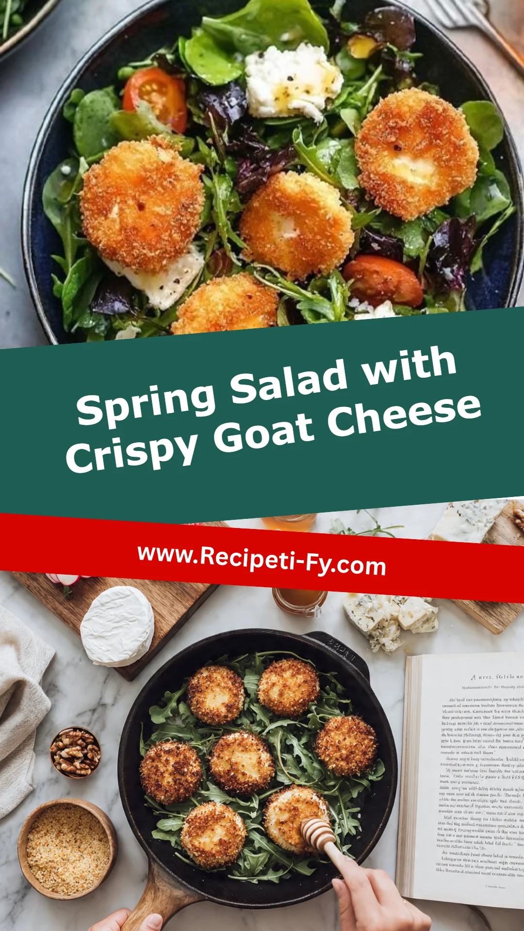 Spring Salad with Crispy Goat Cheese