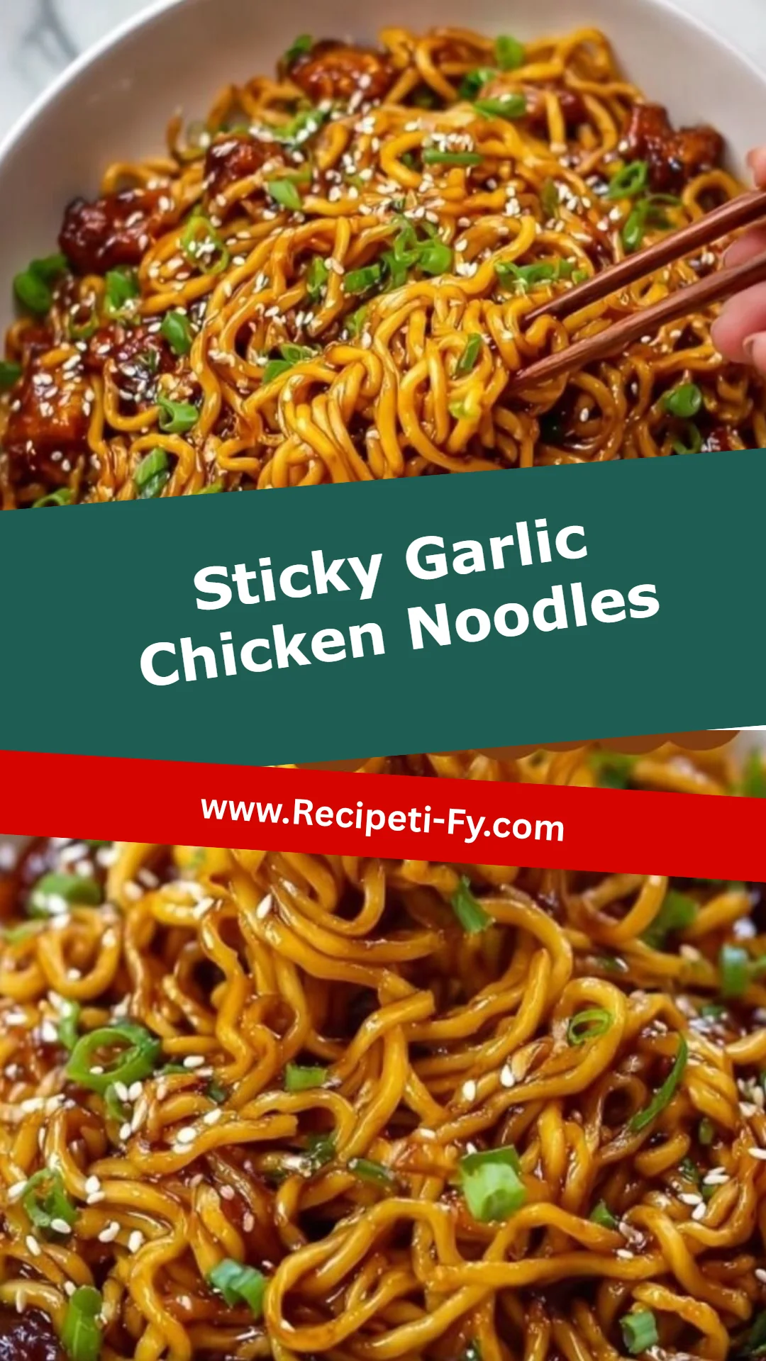Sticky Garlic Chicken Noodles