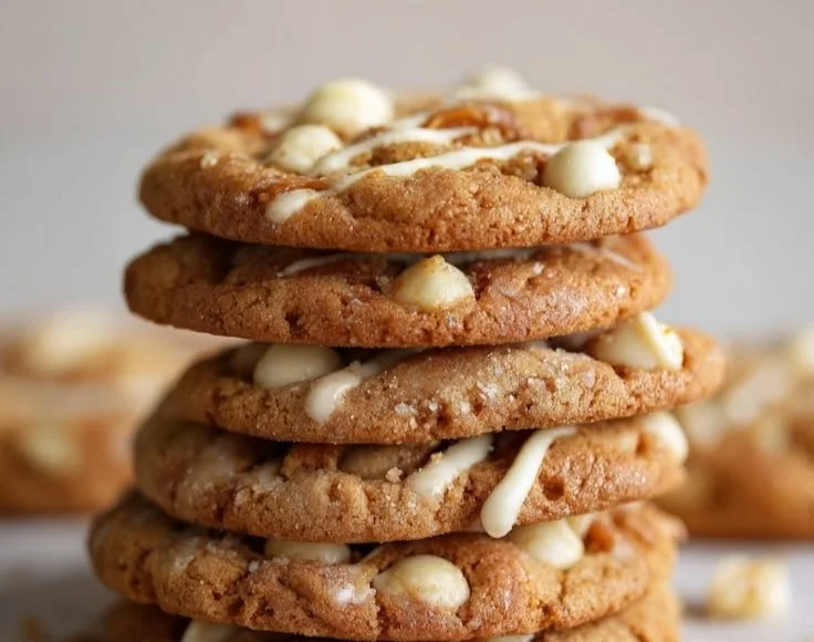 Biscoff white chocolate oatmeal cookies cooked in a pressure cooker