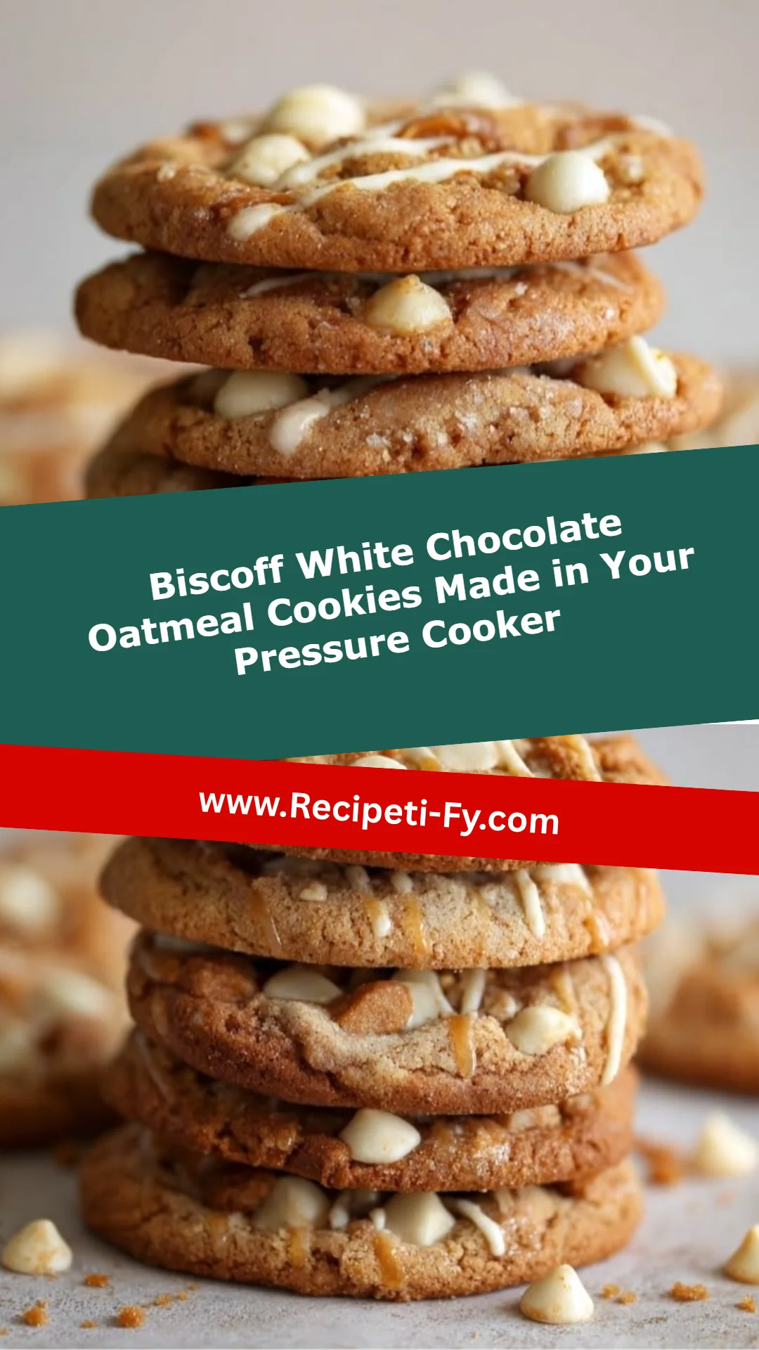 Biscoff White Chocolate Oatmeal Cookies Made in Your Pressure Cooker