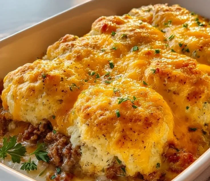 Cheddar Bay Beef Hamburger Casserole