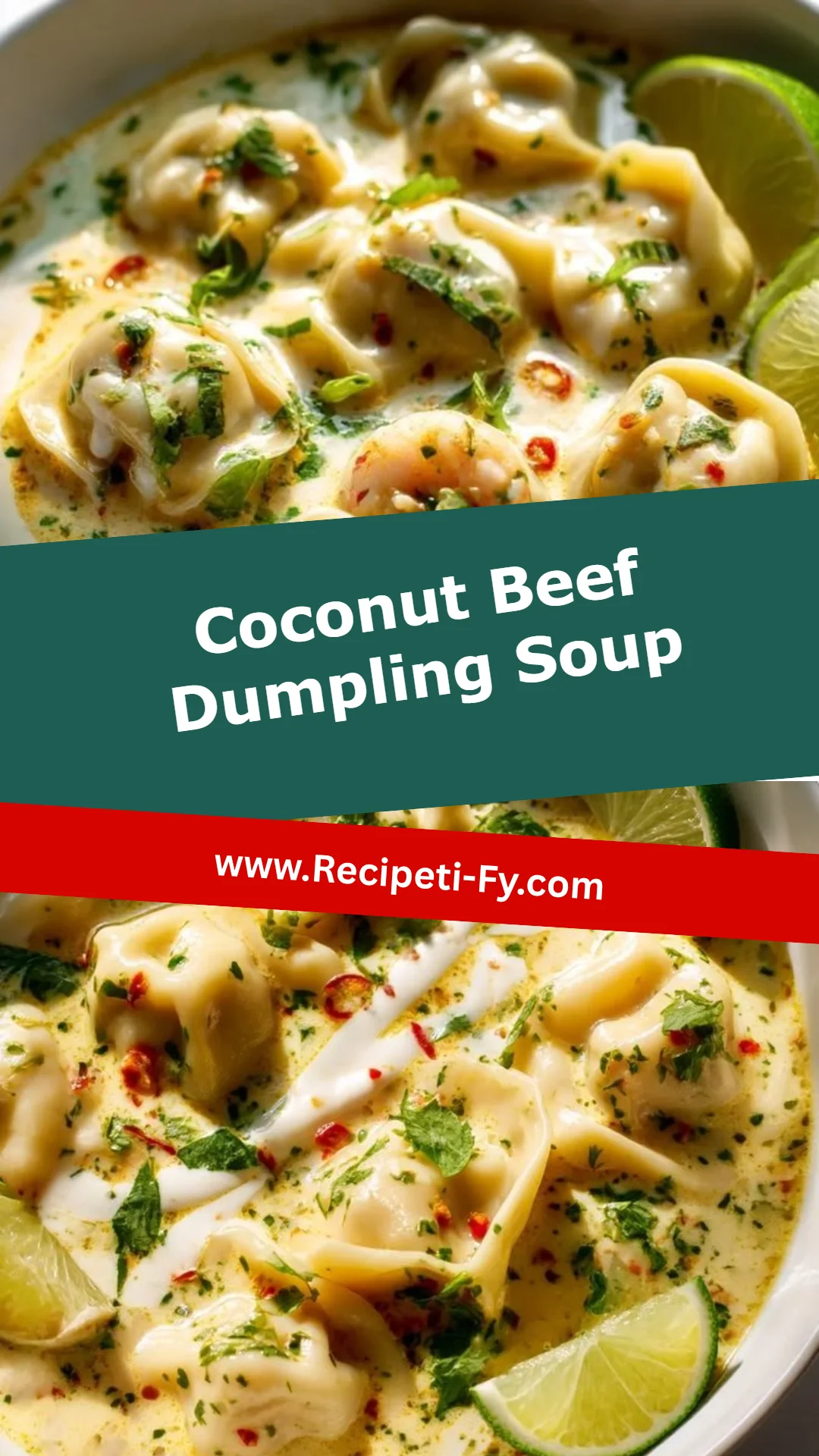 Coconut Beef Dumpling Soup
