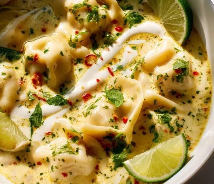 Coconut Beef Dumpling Soup