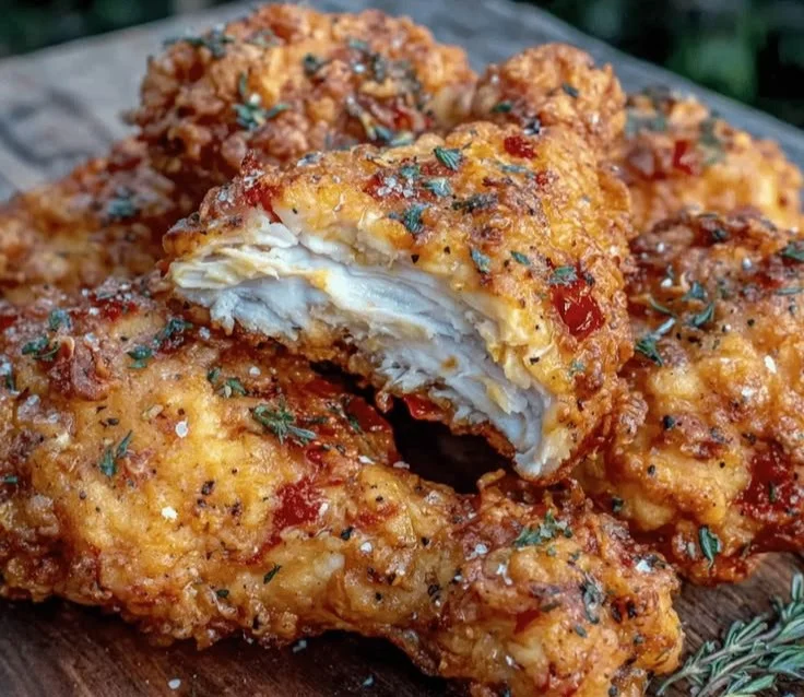 Crispy buttermilk oven-fried chicken drumsticks served on a plate