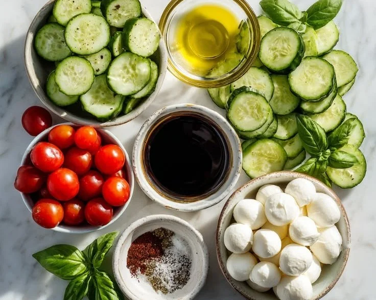 Cucumber Caprese Salad