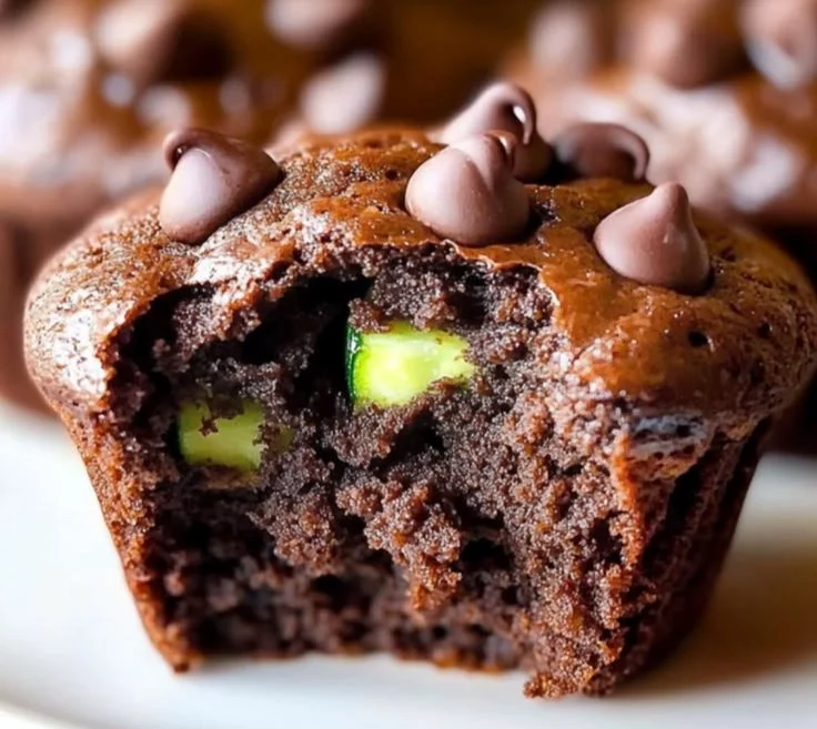 Double Chocolate Zucchini Muffins