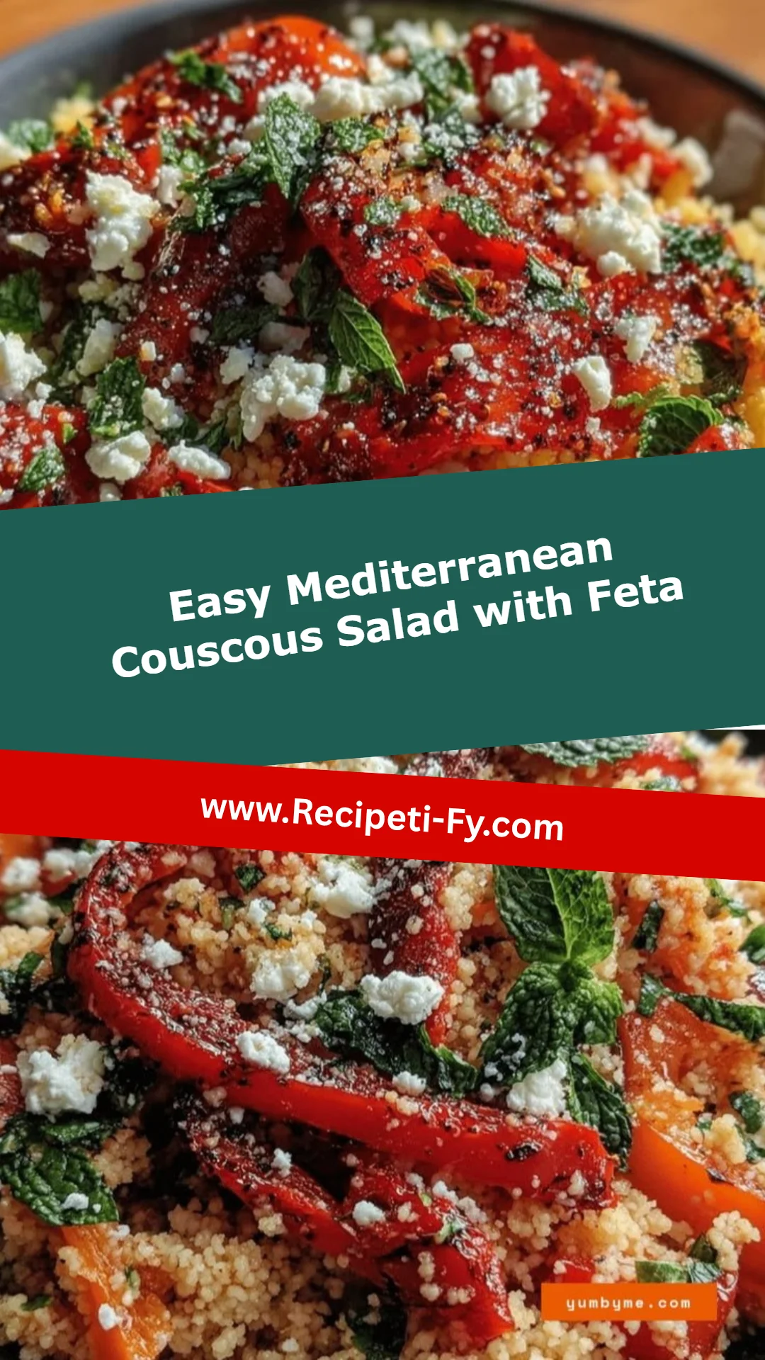 Easy Mediterranean Couscous Salad with Feta