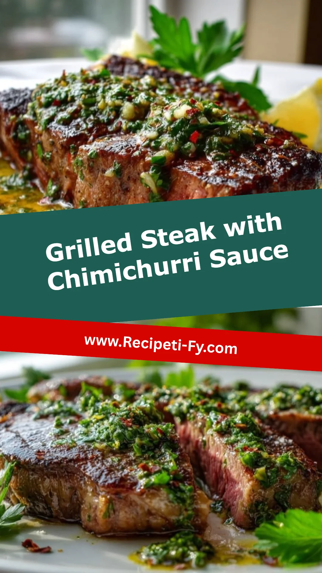 Grilled Steak with Chimichurri Sauce