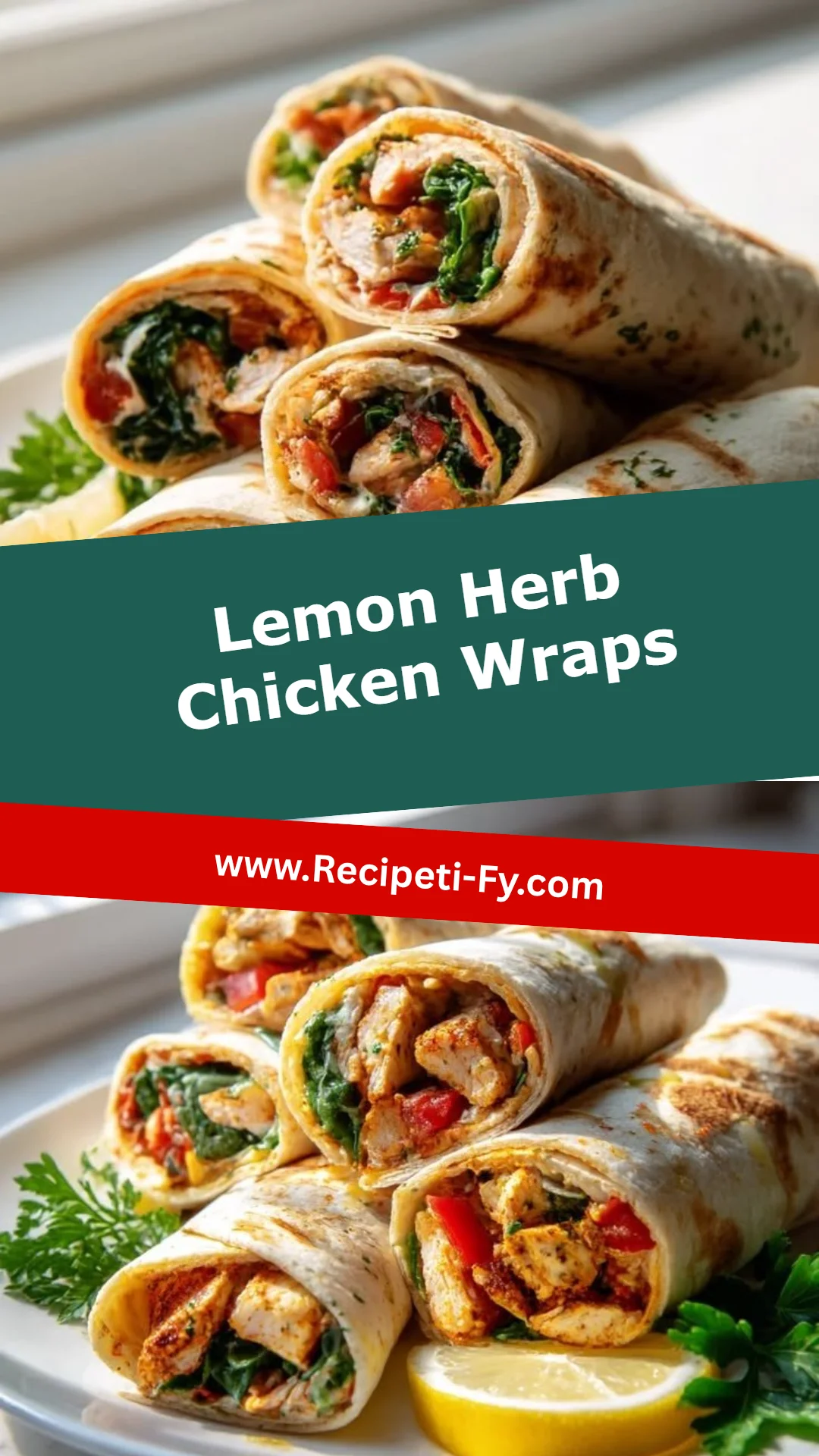 Lemon Herb Chicken Wraps