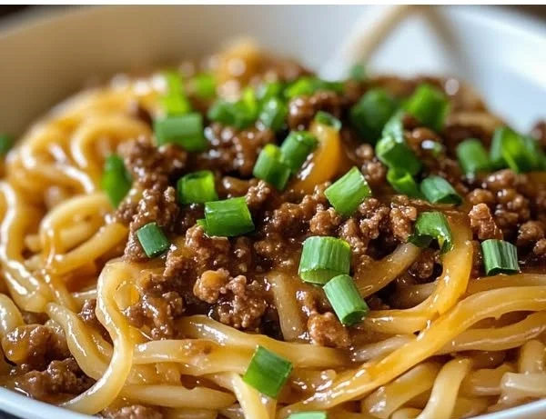 Mongolian Beef Noodle Stir-Fry