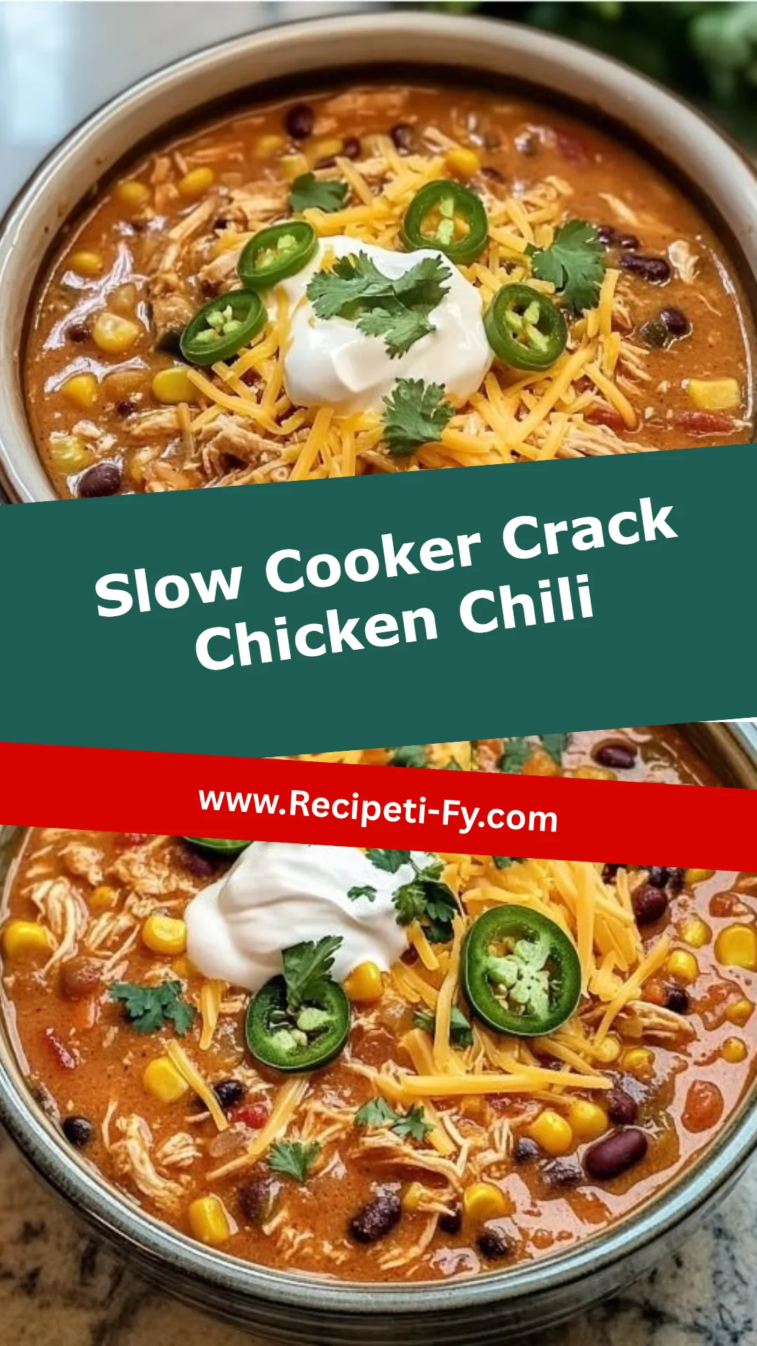Slow Cooker Crack Chicken Chili