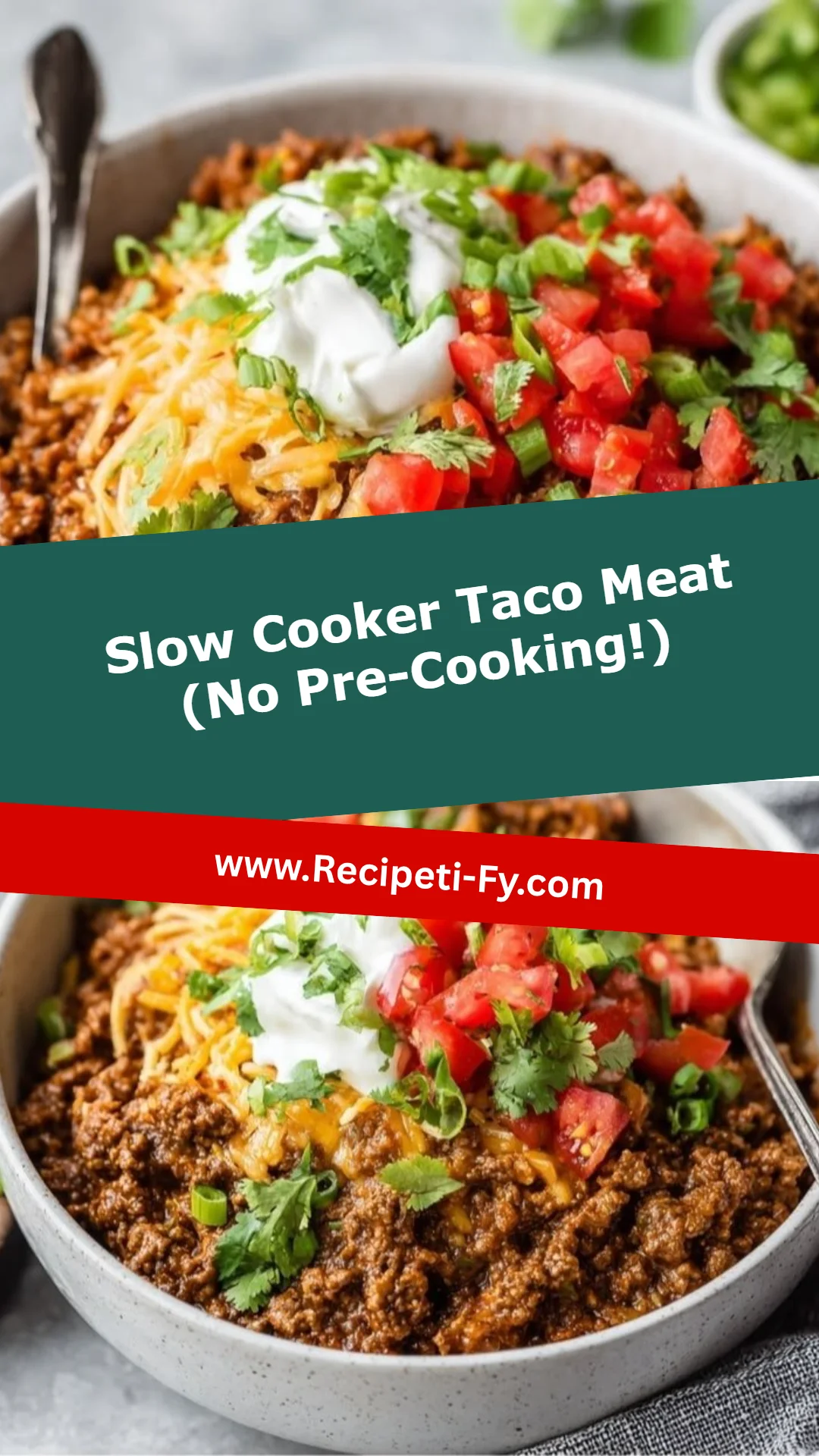 Slow Cooker Taco Meat (No Pre-Cooking!)