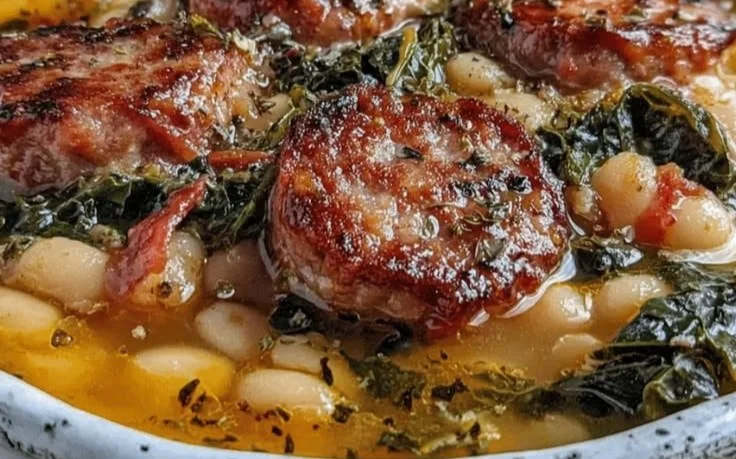 Slow Cooker Tuscan White Bean and Kale Soup