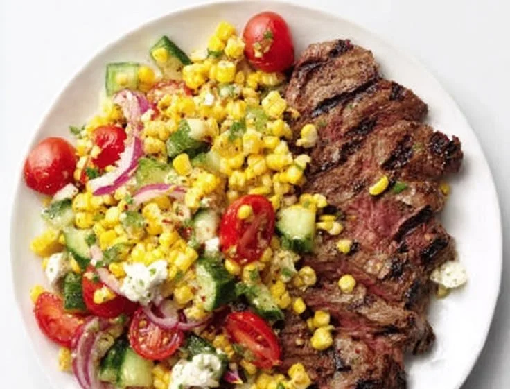 Summer Steak and Grilled Corn Salad Bowl