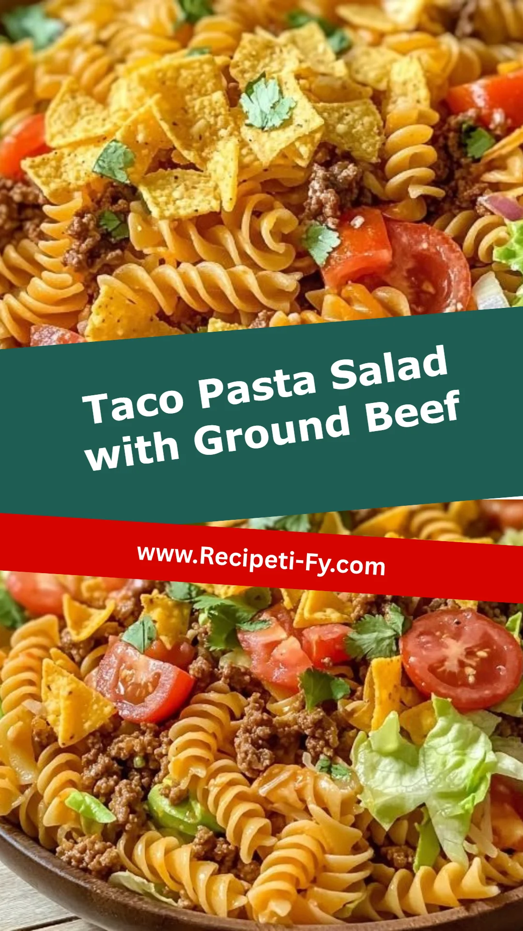 Taco Pasta Salad with Ground Beef