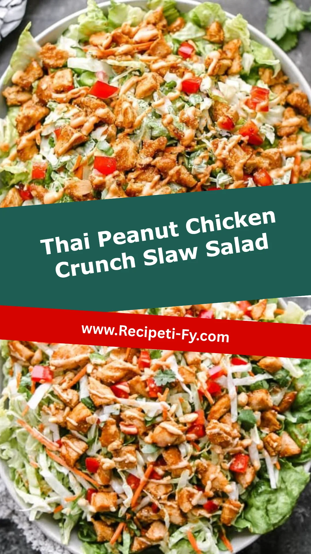 Thai Peanut Chicken Crunch Slaw Salad