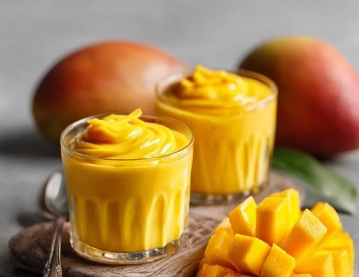 Delicious mangonada frozen mango margarita served in a glass