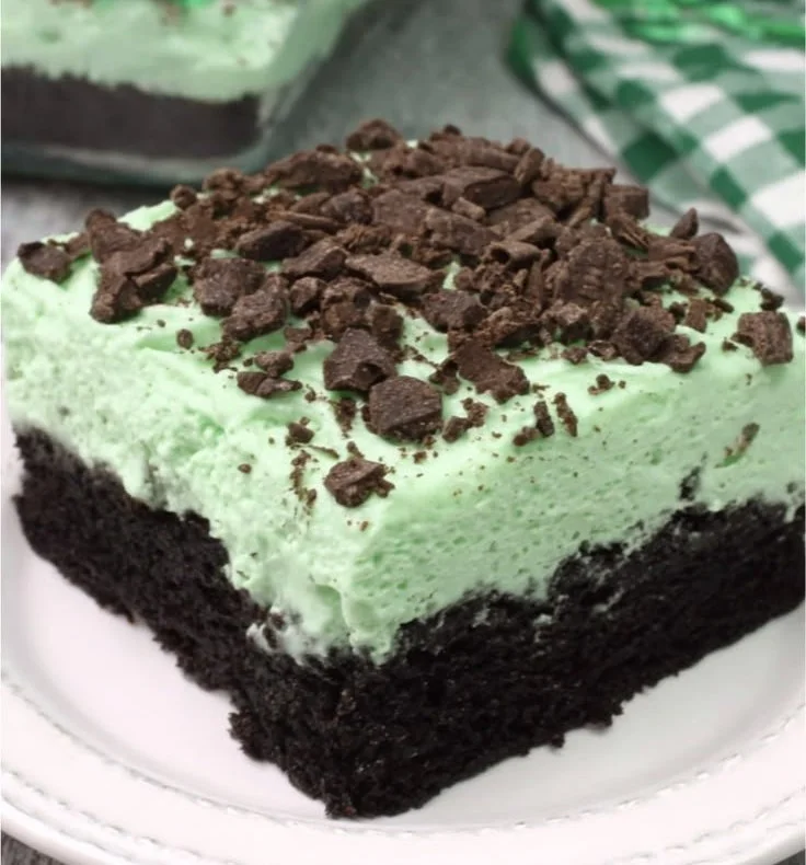 Andes Mint Poke Cake