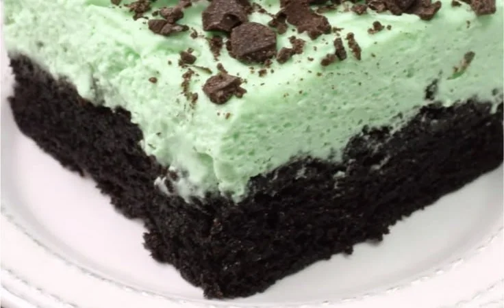 Andes Mint Poke Cake
