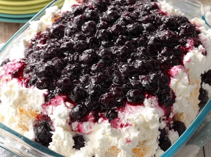 Blueberry Angel Food Cake