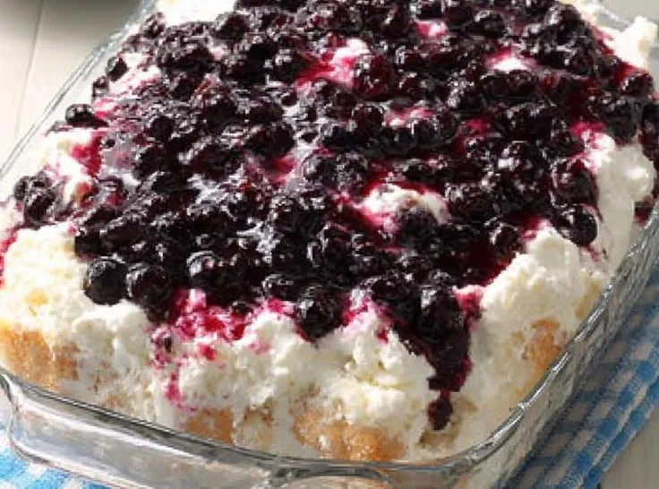 Blueberry Angel Food Cake