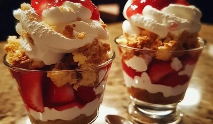 Easy Strawberry Shortcake Parfait Dessert Cups You'll Love