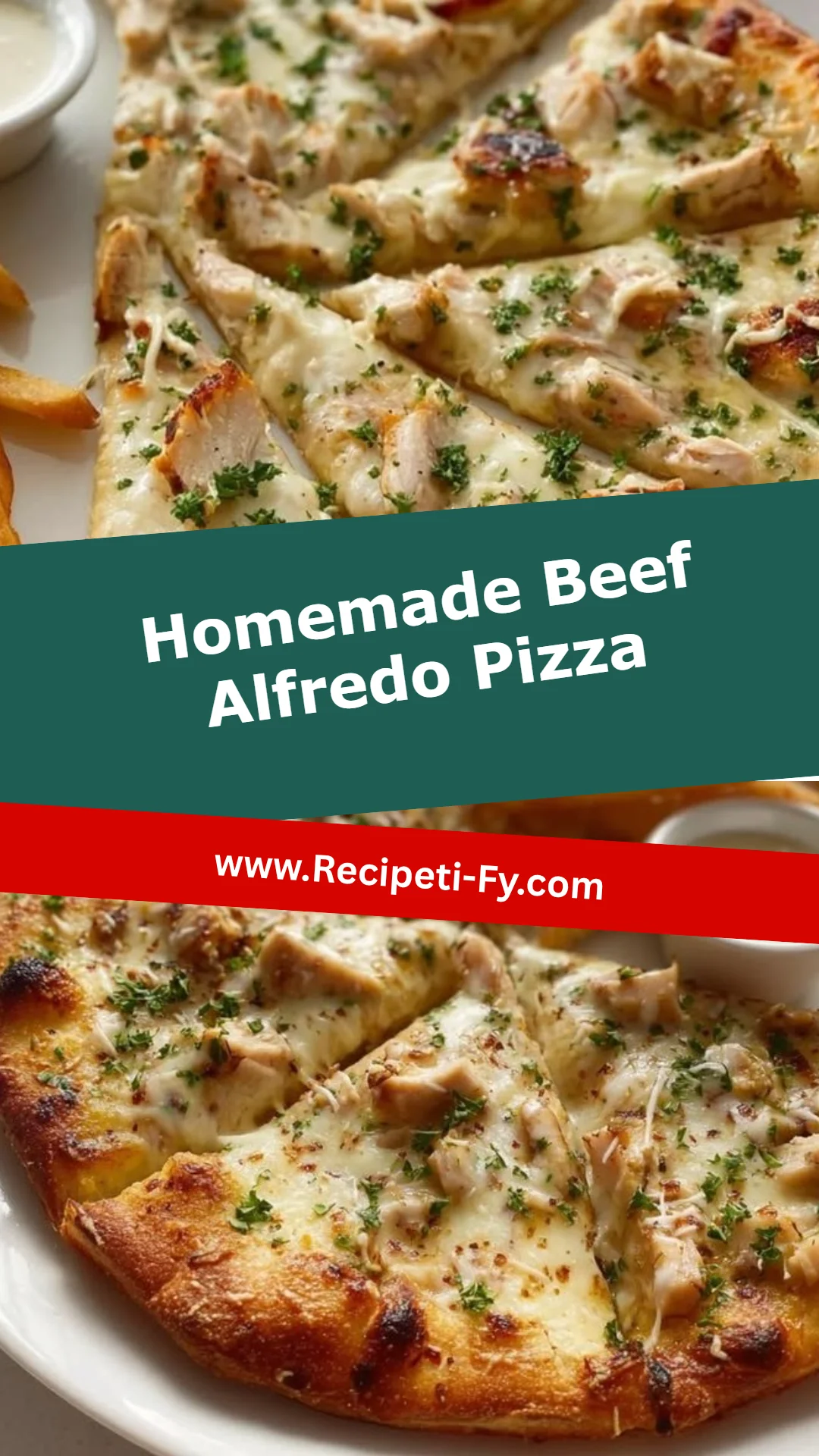 Homemade Beef Alfredo Pizza