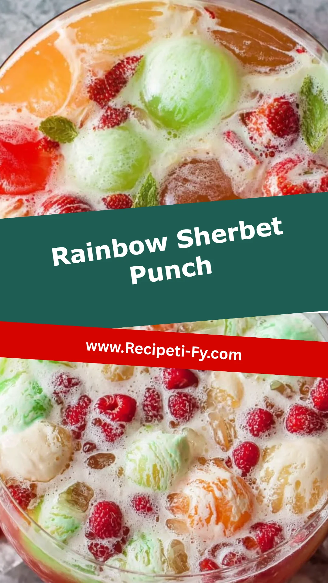 Rainbow Sherbet Punch