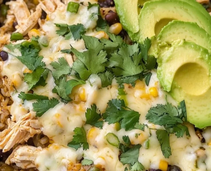 Salsa Verde Chicken & Rice Skillet