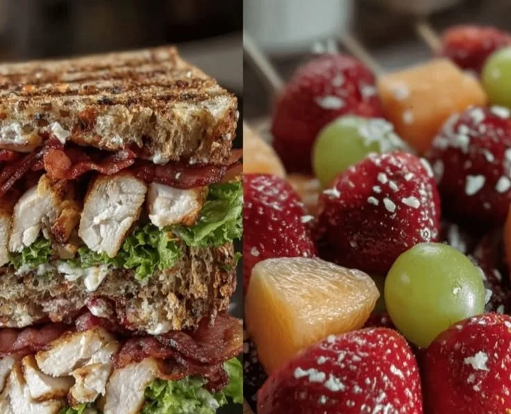 Turkey Club Bento Box with sliced turkey, lettuce, tomatoes, and dressing.