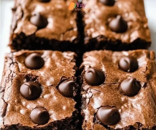Delicious batch of homemade almond butter brownies on a white plate