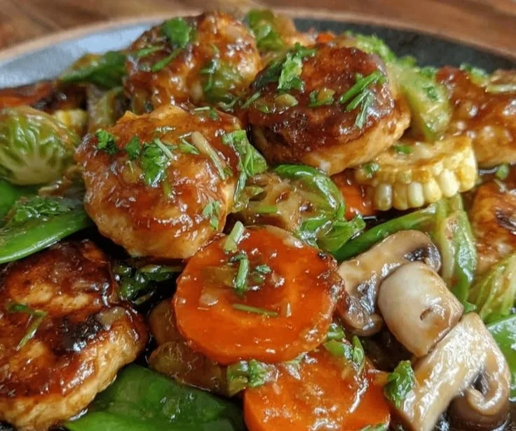 Delicious Chicken Chop Suey served in a bowl with colorful vegetables