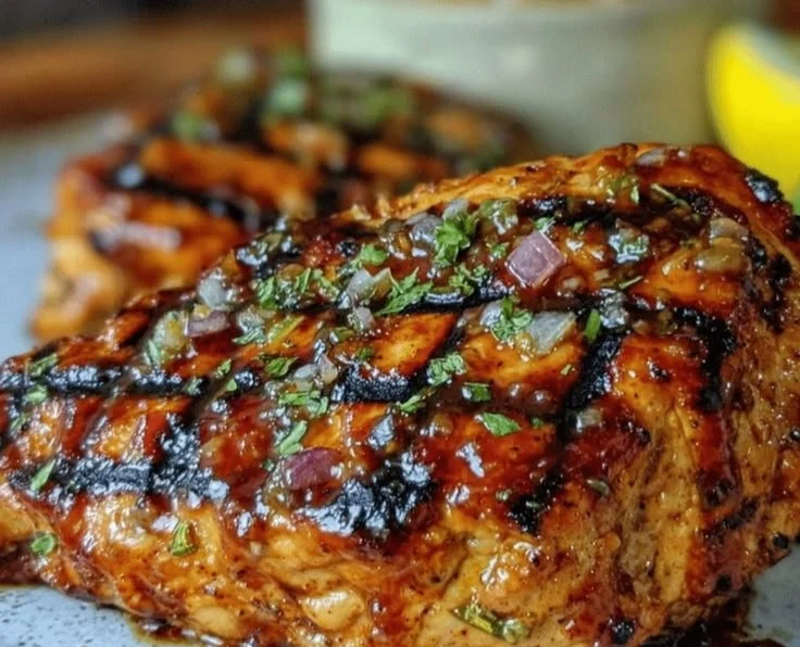 Delicious Copycat Texas Roadhouse Grilled Chicken served on a plate