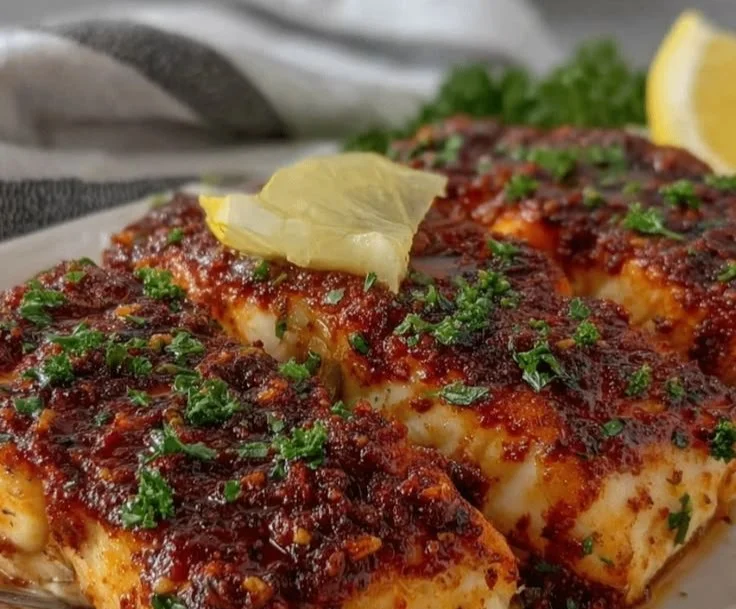 Garlic Butter Mahi Mahi fillet cooked to perfection with herbs